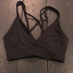 Lululemon ebb to street bra size 6 heather black